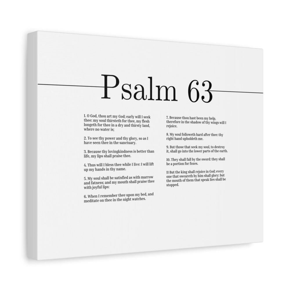 Scripture Canvas Thy Power And Thy Glory Psalm 63 Christian Wall Art Bible